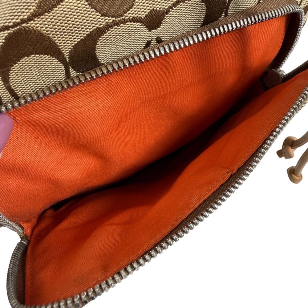 Vintage COACH Classic Signature Logo Vachetta Tan Buckle Backpack Bag 6080 Y2K - Picture 9 of 12